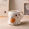Halloween Specters Pumpkin Ceramic Coffee Mugs 600ml Cartoon Design Durable Gift for Scary Season M68E