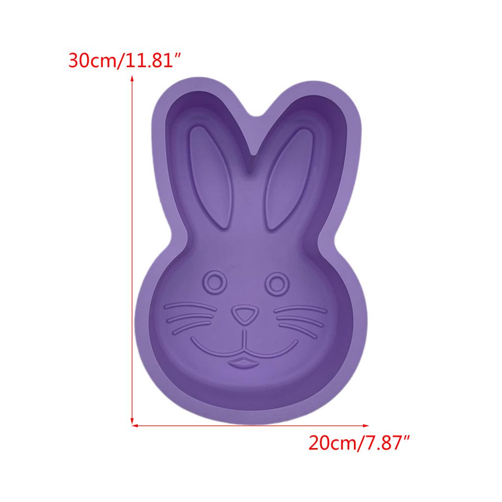 Cute Rabbit Shaped Fondant Chocolate Mould Cake-Topper Baking Tools Handmade-Soap Silicone Ornaments Mold Easy to Clean