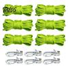 Tent Rope Fastener 4/8/12Pcs Tensioner with Cord, Heavy Duty Tie Down Roller, Adjustable Fastening System Metal Tightening Tool for Camping,
