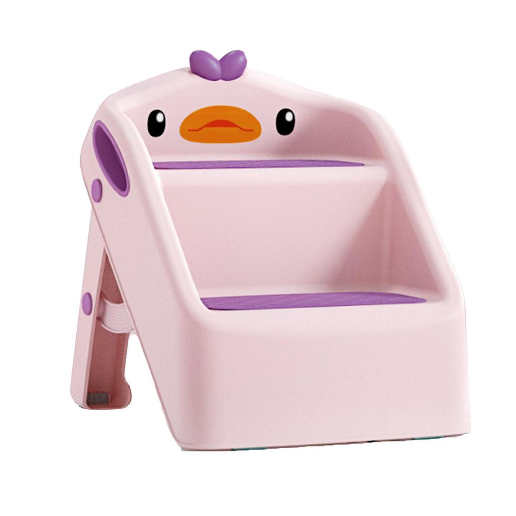 Foldable Toddler Step Stool Multifunctional Safe Stable Slip Resistant 2 Step Stool Toilet Potty