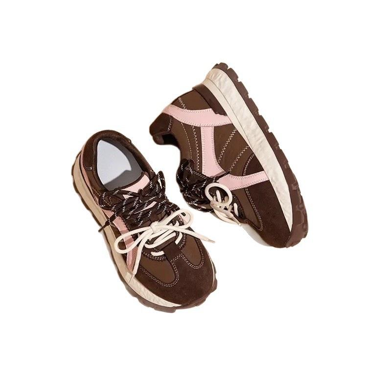 Retro Small Thick-soled German Training Shoes Spring New Heightening Shoes Casual Sports Shoes