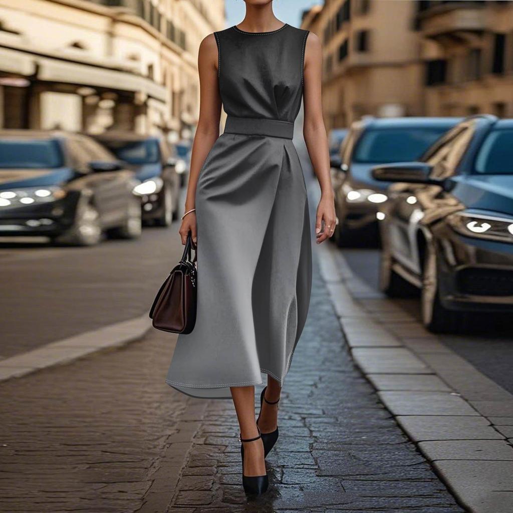 Sleeveless  Boho Dress For Women Casual Loose Fit Summer Sundress Print Dress