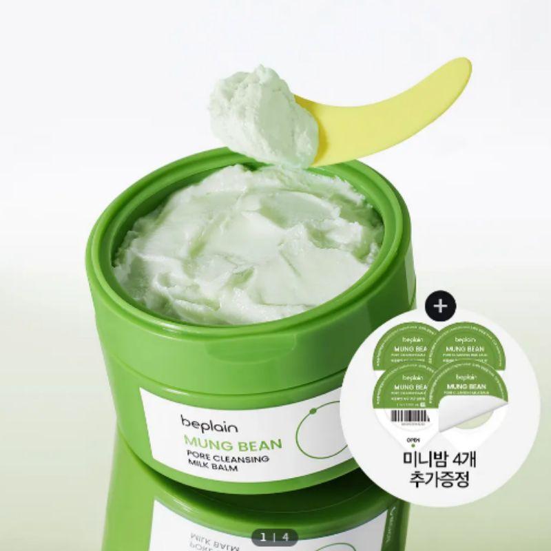 Beplain Mung Bean Pore Cleansing Milk Balm 100ml + (3ml × 4)