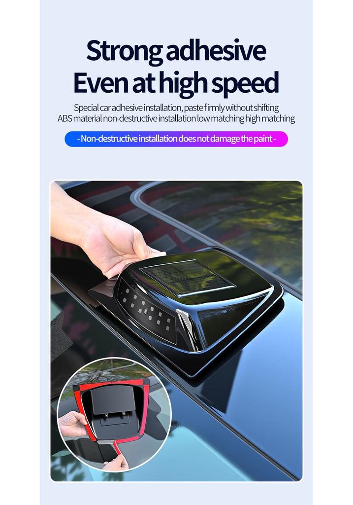 Solar-Powered LED Vehicle Warning and Decorative Light