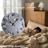 Crystal Drop Wooden Round Silent Hanging Wall Clock, Suitable For Living Room, Office, Study Room, Bedroom, Home Decoration