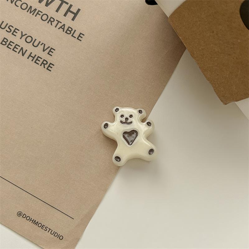 Adorable Cartoon Heart Bear Hair Tie & Band Set