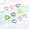 Colorful Heart-Shaped Metal Paper Clips - Cute Novelty Office Stationery