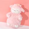 White Woolen Doll with Standing Posture, Cute Sheep, Kawaii Pink Lamb, Super Soft, Holding Flowers, Kawaii Gift, 27cm