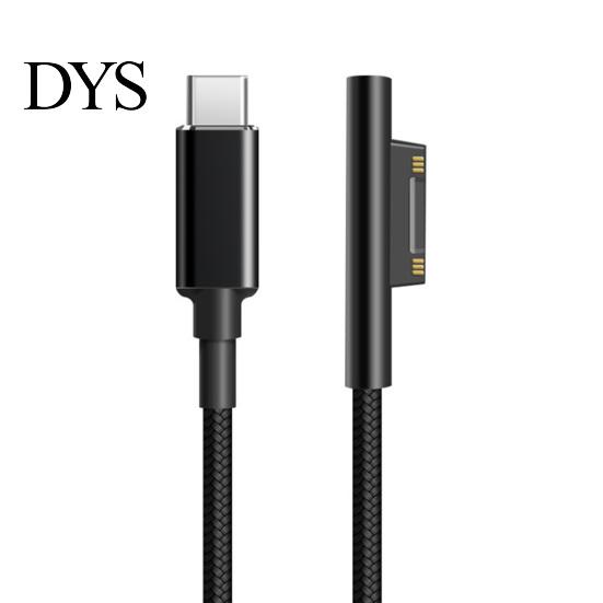 Laptop Charger Cable 65W 15V 4A Charging Magnetic High Speed PD Fast Charge Type-C Notebook Cord Power Adapter Converter for Microsoft Surface