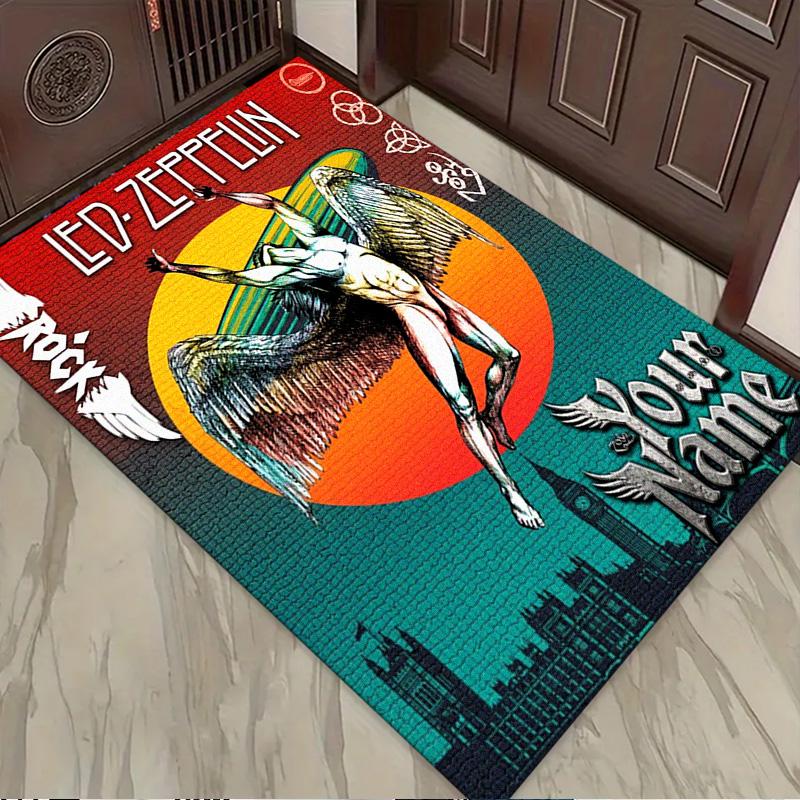 Name Custom Band Led-Zeppelin Carpet Rug for Living Room Bedroom Home Sofa Decoration,Kids play Non-slip Floor Mat