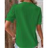 2023 Summer Women's European and American Fashion Hollow Short-Sleeve Shirt