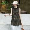 Women's Mulberry Silk Printed Xiangyunsha Vest