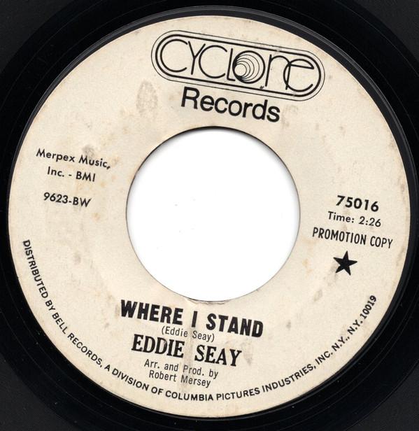 

7inch Record EDDIE SEAY - Where I Stand 75016PROMO Cyclone US Soul/Funk Used