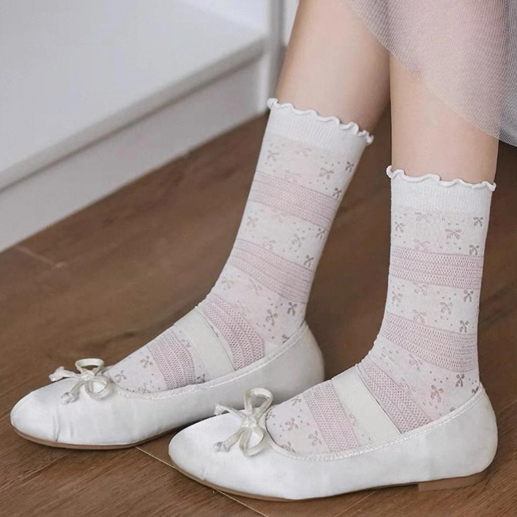Socks For Women Thin Summer New Candy Color Hollow Out Breathable Loose Sock Women's Casual Basic Sweet Girls Fashion Long Socks
