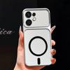 Metallic Finish Magnetic TPU Phone Case for OPPO Reno16 5G Shockproof Matte Soft Cover