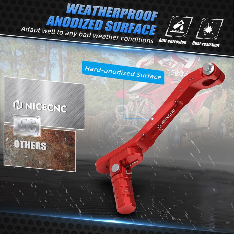 NEW ATV For Honda TRX 450R TRX 450ER Folding Shifter Shift Lever Aluminum Thicker Sturdier Quad Accessories OEM24700-HP1-305