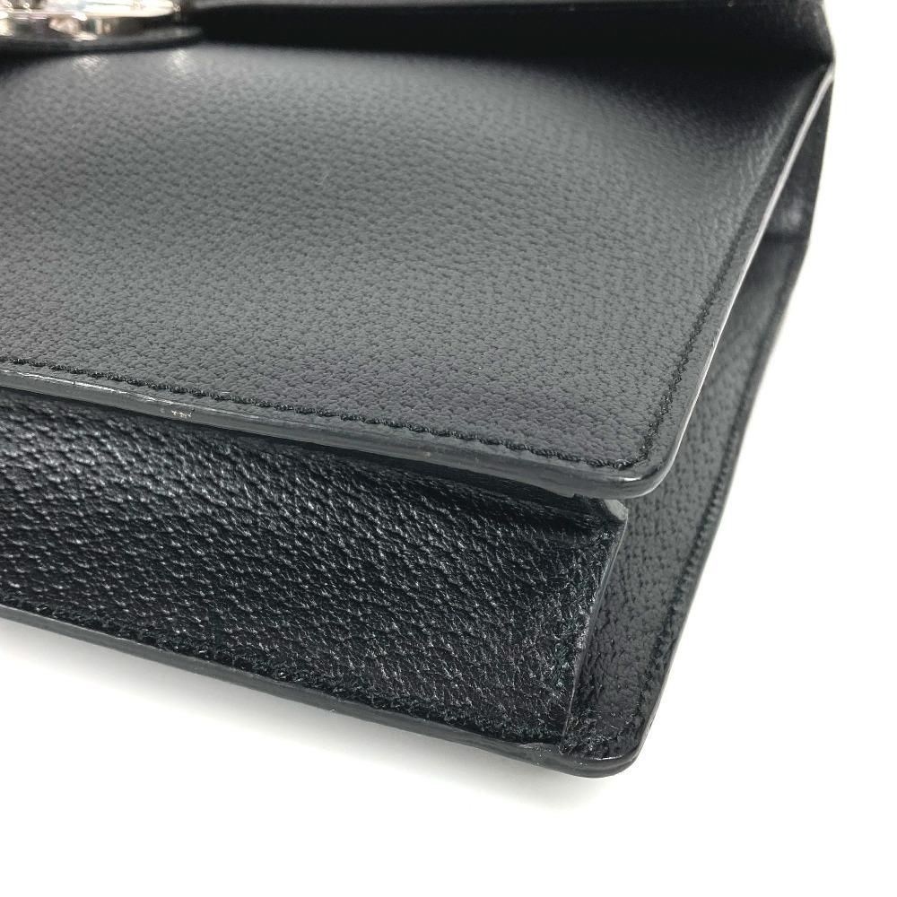 GUCCI 295256 logo Business bag, briefcase Hand Bag Leather Black