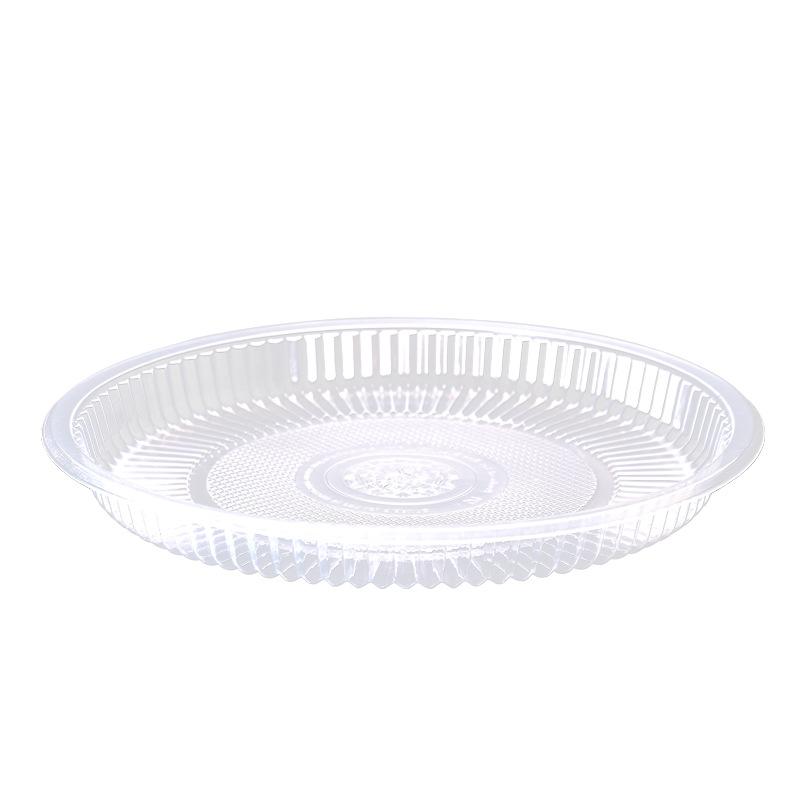 Disposable Plastic Plate Fruit Plate Disc Thickened Transparent Household Bbq Picnic Plate Supply