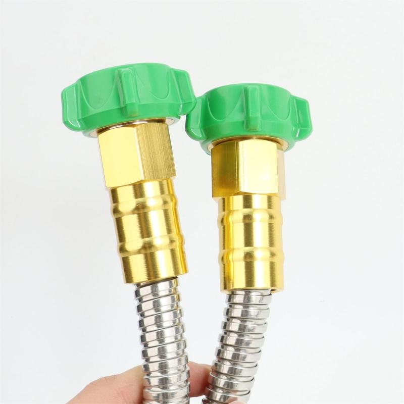 Stainless Steel Garden Leader Hose Female to Female Leader Hose Leakproof Flexible Water Hose Water Pipe Connection