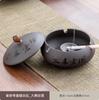 Retro Windproof Ceramic Ashtray with Lid Home Decor Accessories Ashtray Living Room Bar Cigarette Accessories Boyfriend Gift
