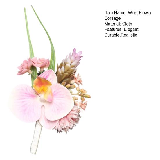 Europäische Phalaenopsis Orchidee Anstecker Hochzeits corsage für Brautjungfer Trauzeuge Elegante Stoffblume für Party Abschlussball Geschenk für Frauen