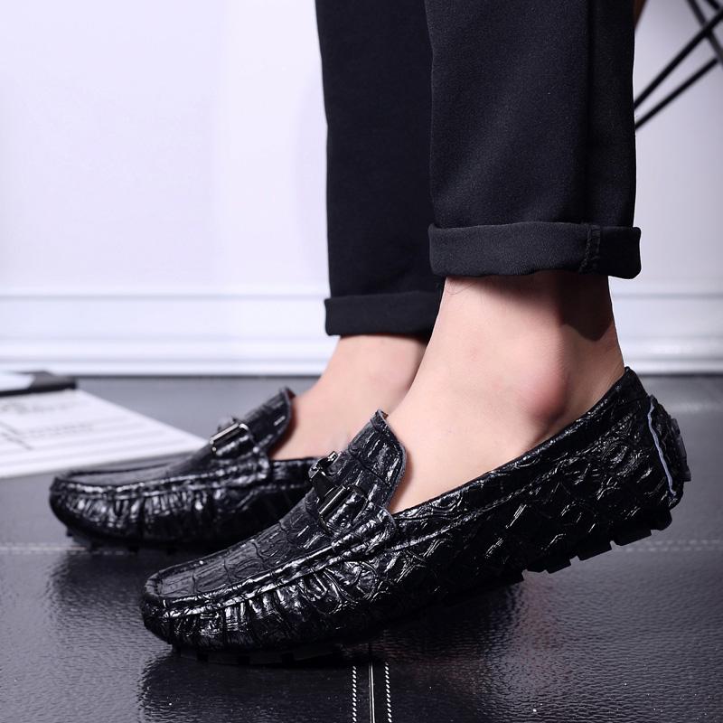 Модная мужская обувь Модные слипоны Лоферы Черная кожа Дизайнерский Роскошный бренд — фото 5