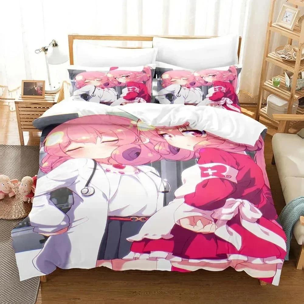 3D Print Anime Pink Girls Neneka Printed Bed Set Duvet Cover Pillowcase Bedding Set Linen Sheet Quilt Cover Full Queen King Size