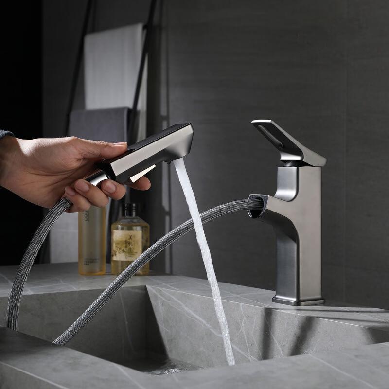 OEING Square Pull-out Brass Hot/Cold Faucet