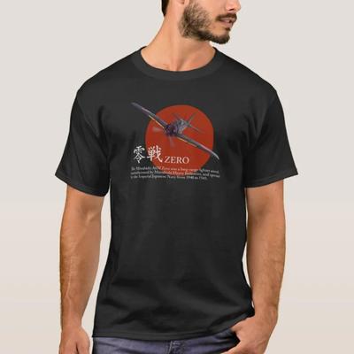 A6M Zero Fighter Αεροπορική Τέχνη Β' Παγκοσμίου Πολέμου T-Shirt 100% Βαμβάκι Λαιμόκοψη Καλοκαιρινό Κοντομάνικο Casual Ανδρικό T-shirt Μέγεθος S-3XL