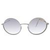 Miu Miu MU 69US 1BC168 Silver Metal Round Sunglasses with Brown Mirror Lenses
