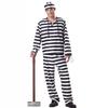 Masquerade Halloween Black and White Striped Couple Prisoner Costume Sexy Party Prison Uniform