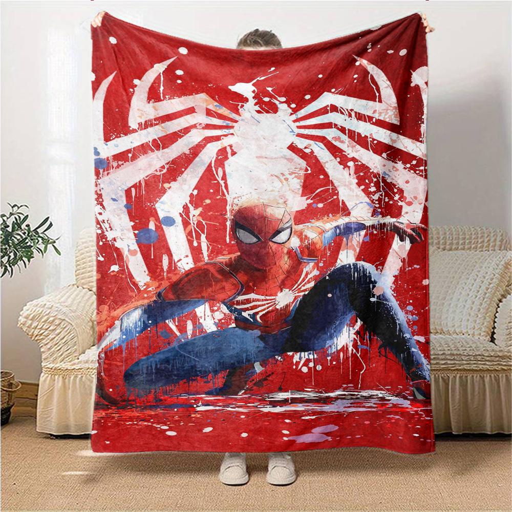 Spiderman Spiderverse Blanket Soft Throw Blanket For Home Bedroom Bed Sofa Travel Office Solid Christmas Blanket