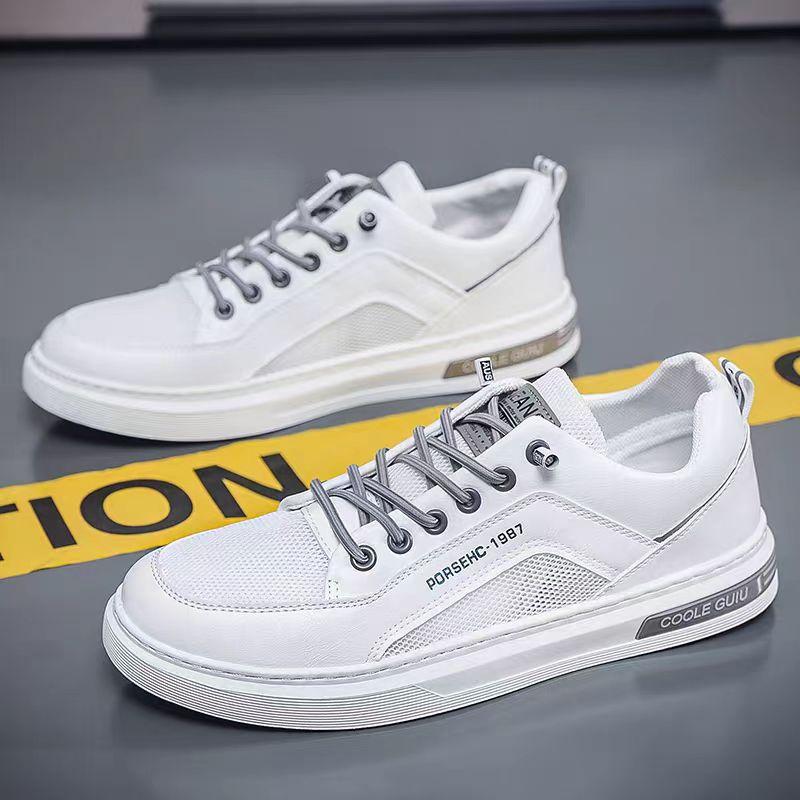 

Men s shoes spring 2025 new casual leather shoes men s little white board shoes breathable versatile white shoes lightweight sports trendy shoes 39