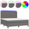 Maison Exclusive - Sommier à lattes de lit avec matelas et LED Gris 160x200 cm