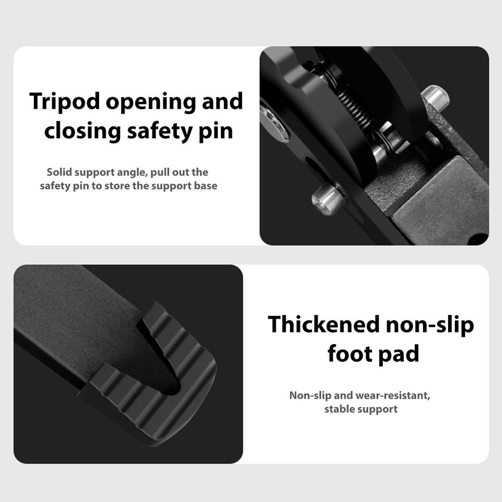 Compact Tripod with 3/8 Inch Screw Stable Support for Monopod DSLR Camera PTZ Stabilizer