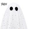 Adjustable Tripod Ghost Stand Halloween Decoration with Broom, Spooky Sequins Mesh White Ghost, Cute Reusable Figure Standing for Party, Home, Table,