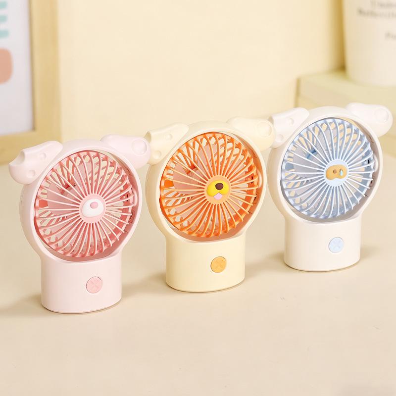 

Taiwanese Style Cute Pet Mini Desktop Electric Fan: Three Speeds, USB Rechargeable, Portable with Lithium Battery 3 Speeds 1200mAh