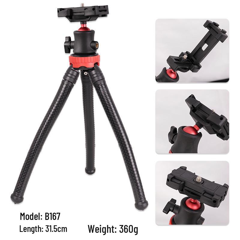

Universal Camera Tripod with Quick Release Plate and Cold Shoe Mount - Multifunctional Shooting Support and Selfie Stick