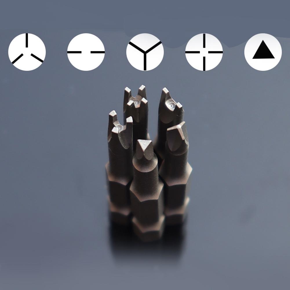 Screwdriver Bits 50mm 5pcs Set Grey Inner Cross Screwdriver