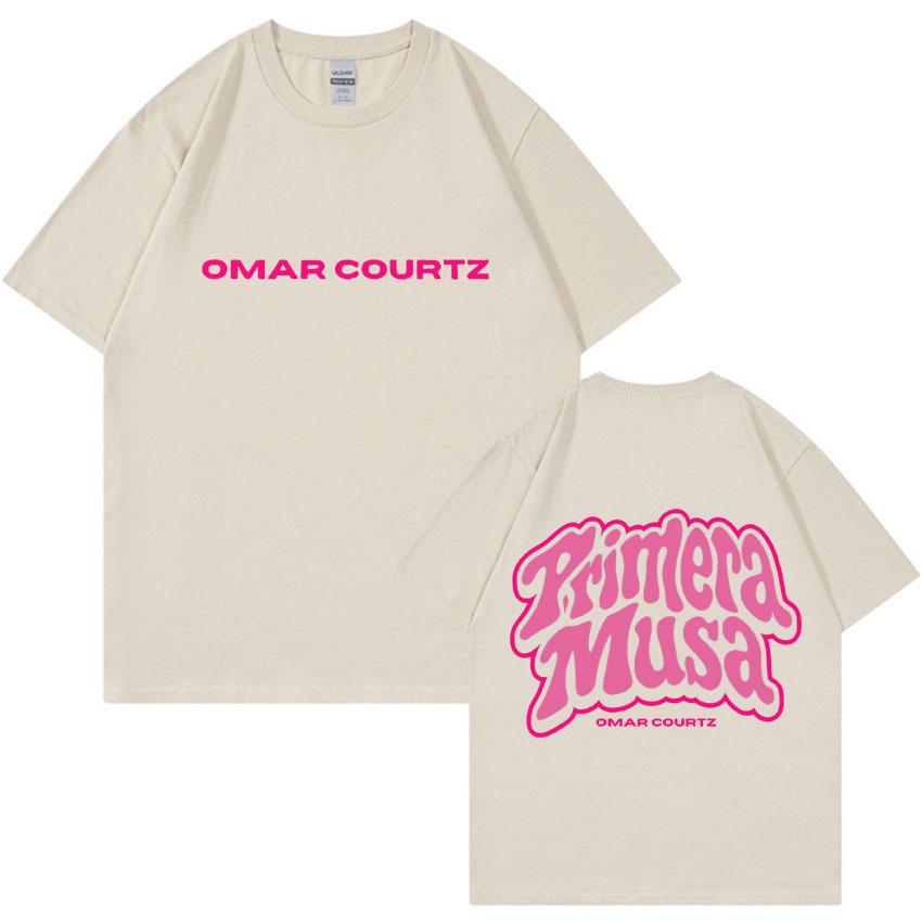 Fashion Omar Courtz Primera Musa 2026 Album Comfortable Tshirt for Unisex Women Hiphop Casual Pure Cotton Tshirt