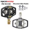 RACEWORK MTB Bike Lock Pedal For Shimano SPD System Nylon Body + Chrome Molybdenum Steel Core Double-sided Locking Footrest