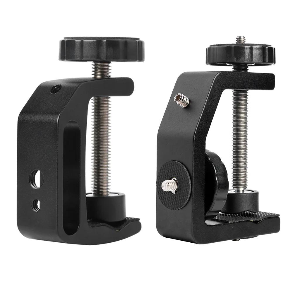 Universelle C-Klemme Schreibtischmontageklemme Stativ Lichtstativklemme Kamera Lampe Blitz Feste Halterung Clip für Fotografie Live Studio