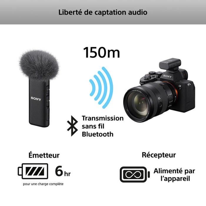 Micro sans Fil - Sony - ECM-W3 - Numérique - Blanc - Portée 150m