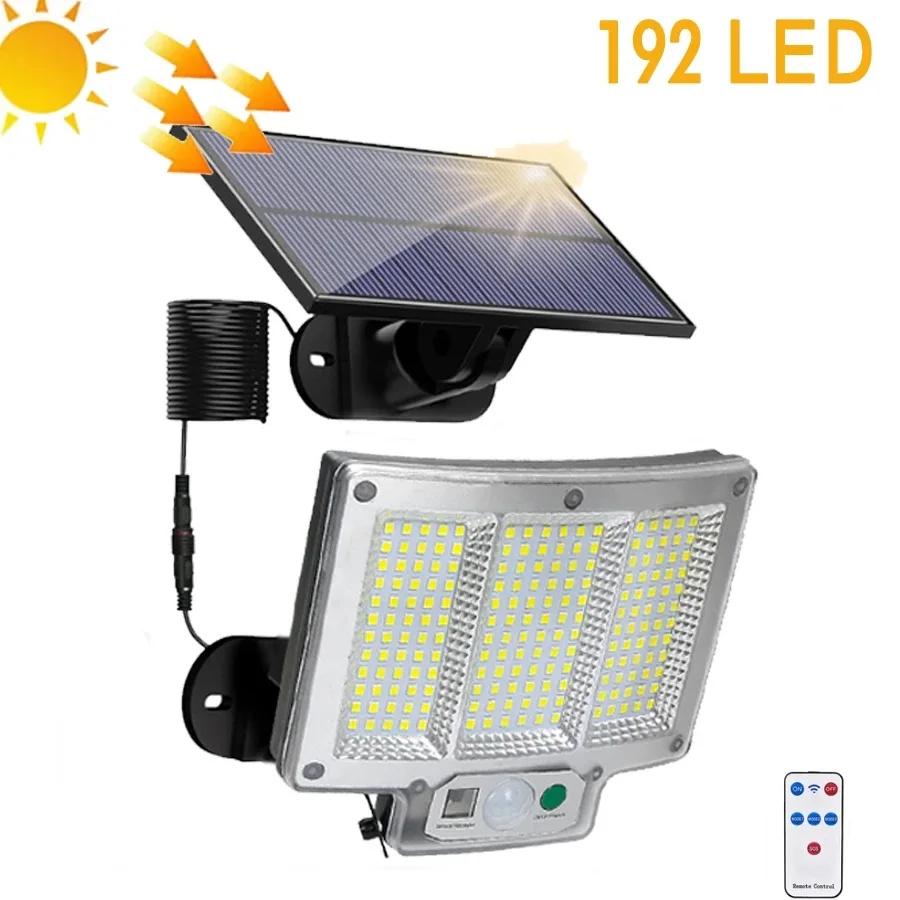 LED Solar Split Wall Lamp Outdoor Waterproof 192 LED Floodlight Motion Sensor 3 Mode Solar Light For Garden Security Wall Light