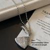 Sliver Color Long Necklace Stereo Heart Shape Clothes Jewelry Mini Bag Pendant  For Women Men Gift