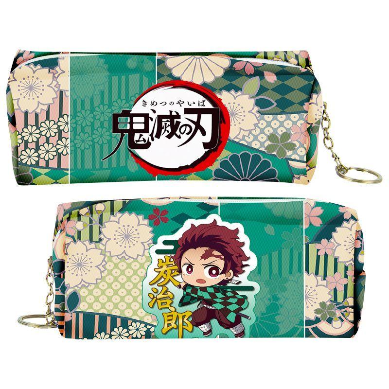 slayer demon cartoon animation peripheral pencil case stationery box pencil coin purse PU zipper Nezuko Mitsuri Butterfly Ninja