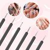 6PCS Double-Ended Nail Art Brush, Nail Dotting Tools, Liner Brushes for Nails Gel Polish, Liner, Drawing, Dotting and Detailing, Professional Nails