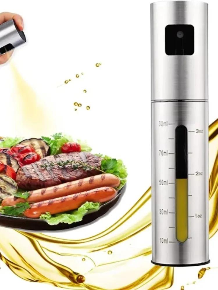 Baking Olive Oil Spray Bottle 304 Stainless Steel Oil Spray Bottle Vinegar Spray Bottles BQ Sprayer Seasoning Bottle Kitche