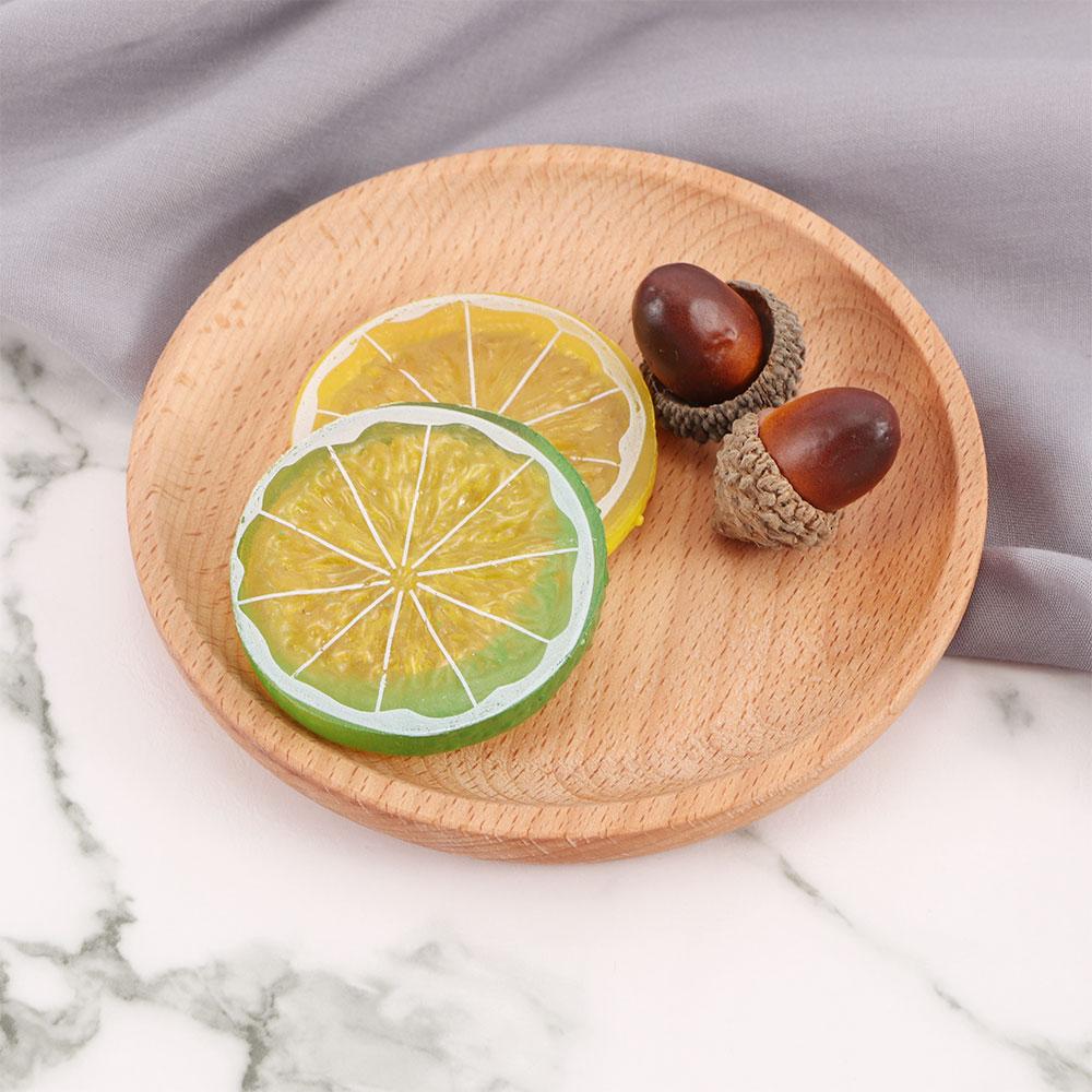 Beech Wood Decor Dish Dinnerware Snack Fruits Tableware Serving Tray Dessert Plates Dinner Plate