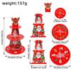 Halloween 3-Tier Dessert Stand Home Decoration Christmas Pumpkin Cupcake Stands Adjustable DIY Cake Rack Tray Thanksgiving